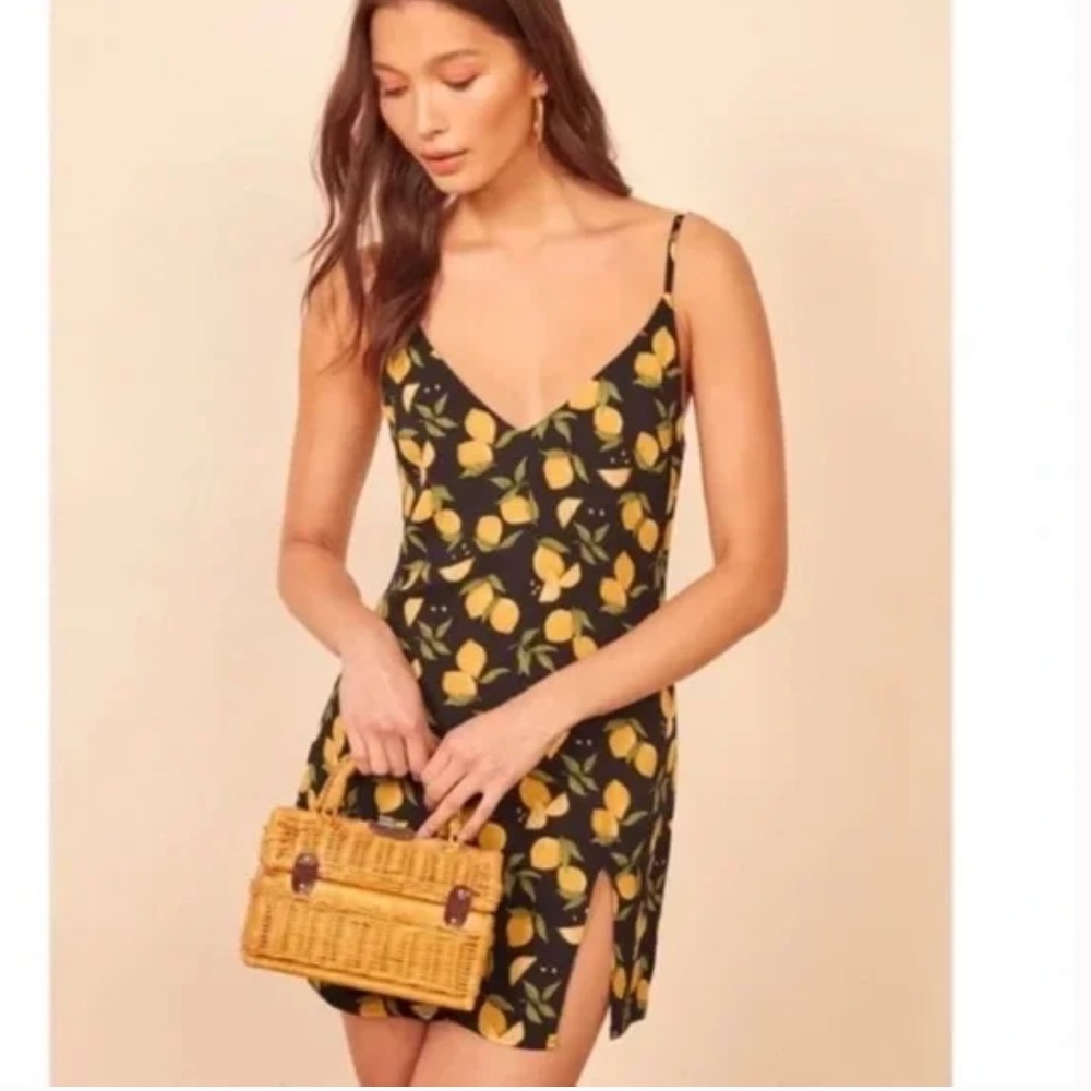 Reformation Marlowe Dress Lemon Print